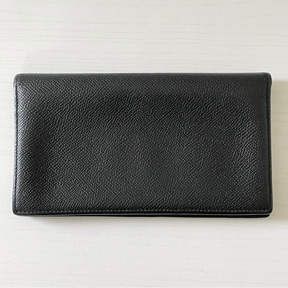 Bvlgari black grain leather circle logo long bifold wallet - Picture 3 of 11